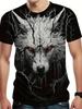 Fashion Street Style Men's Crew Neck T-shirt Fierce Wolf Graphic T Shirts for Men 3d Printed Breathable Tops Summer Casual Tees