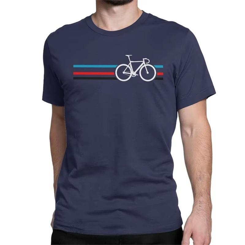 Bike Stripes Velodrome Bicycle TShirt Unisex Funny pure Cotton ONeck Tee tShirt Classic Short Sleeve T Shirt Gift Tops Streetwear
