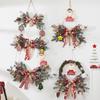 Rattan Christmas Wreath Hanging Ornament for Door & Wall Decoration