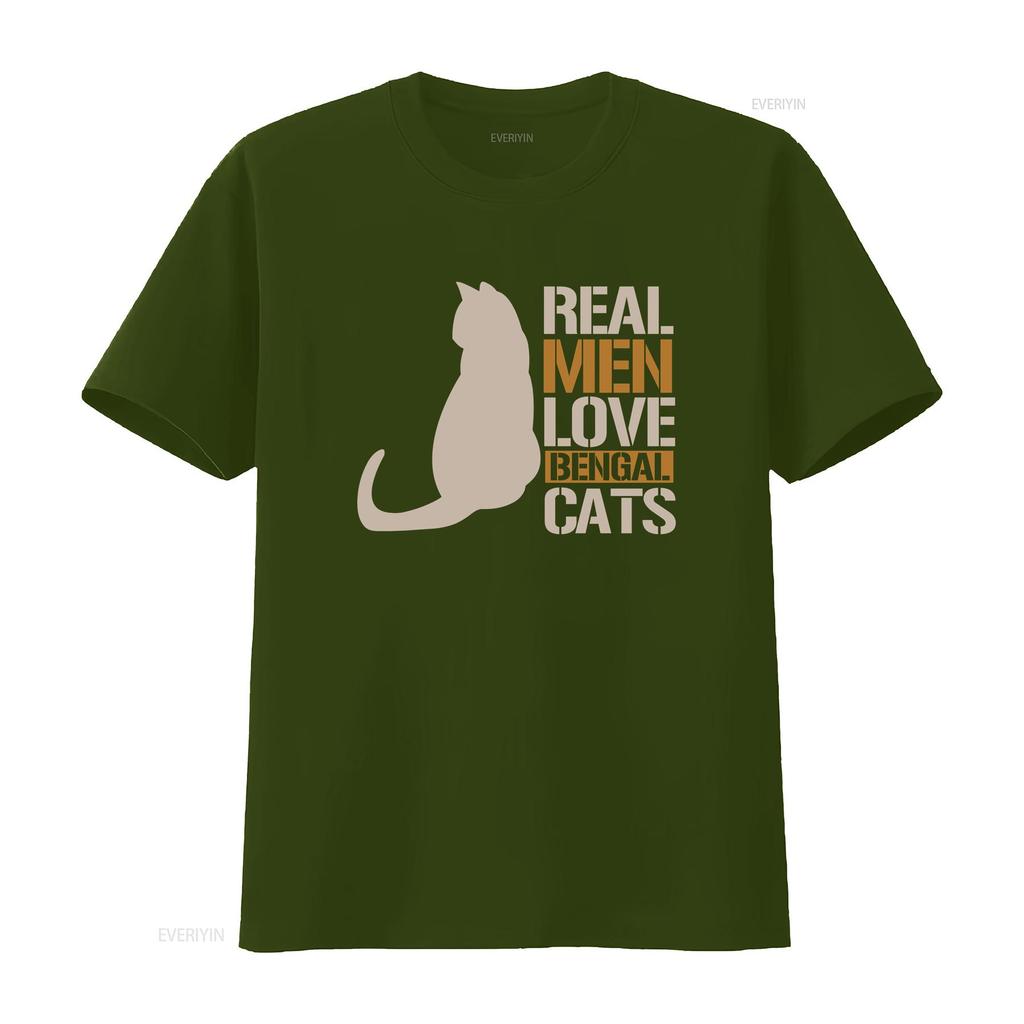 Katzenpapa T-Shirt Besitzer Bengal Echte Männer Lieben Katzen vintage Gewaschen Designer-Kleidung Stilvoll homme Lässig Atmungsaktiv Unisex