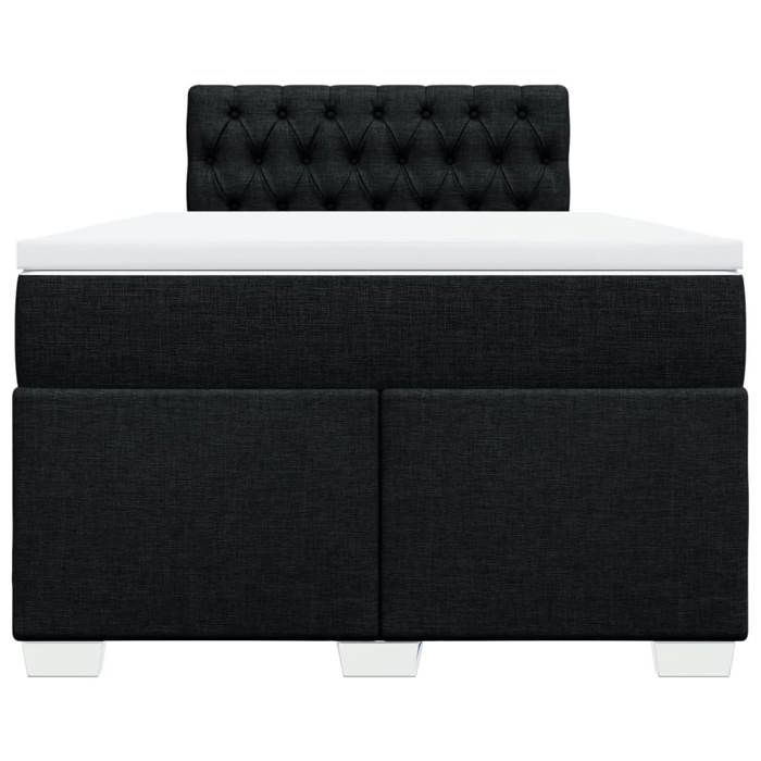 Maison Exclusive - Sommier à lattes de lit avec matelas Noir 120x200 cm Tissu