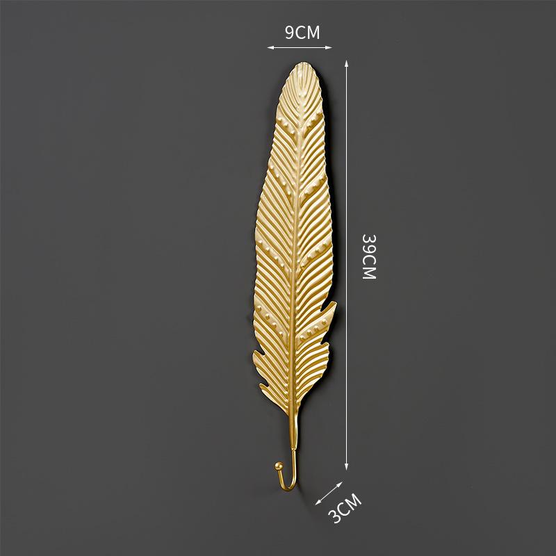 Leaf Design Wall Hooks Multi-Function Towel Holder Sundries Organizer Iron Art Coat Hook for Bathroom Bedroom Kitchen Decor
