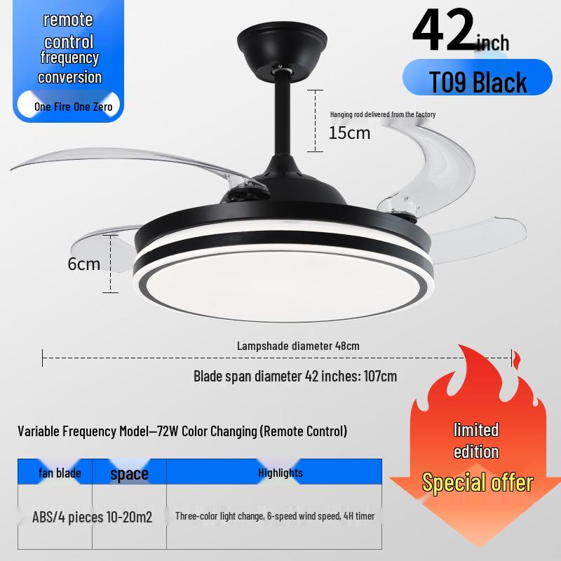 

Невидимый потолочный вентилятор с подсветкой – Современный минималистичный дизайн для гостиной, спальни или ресторана