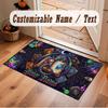 Dragon Theme Crystal Velvet Floor Rug Personalized Custom Name Text Warm Carpet Home Decoration