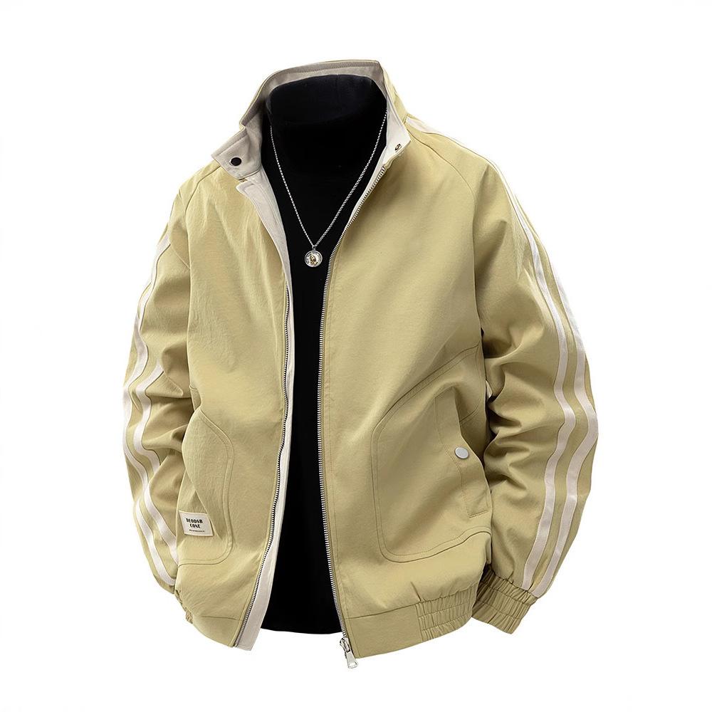 Spring New Stand-up Collar Jacket Men's Jacket Men's Clothing Plus A Large Size Casual Baseball Uniform Top