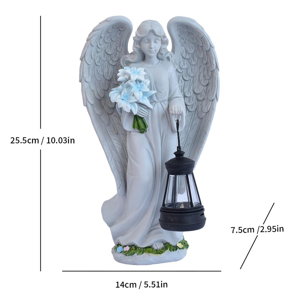JYL TS/120,Flocked Elf Solar Garden Night Light American Figurine for Villa Outdoor Garden Resin Craft