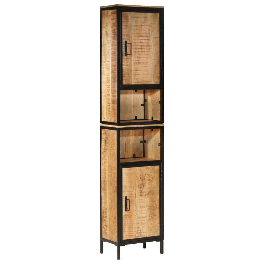 Bathroom Cabinet 40x27x180 cm Iron and Solid Mango Wood