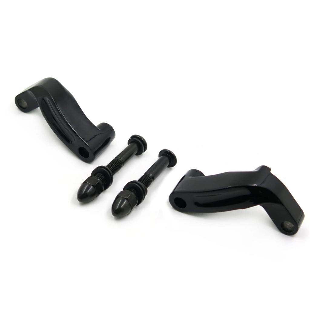 HASkulle Motorcycle Mirror Extender Mirror Relocation Extension Adapter Kit for Harley Davidson Heritage FLSTC FXCWC Super Glide FXDC Wide Black