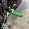 Aluminum Motorcycle Steps for Kawasaki Ninja 250 (2015-2017) | Ninja 400 (2018-2023) Adjustable Non-Slip Multi-Step (Green)