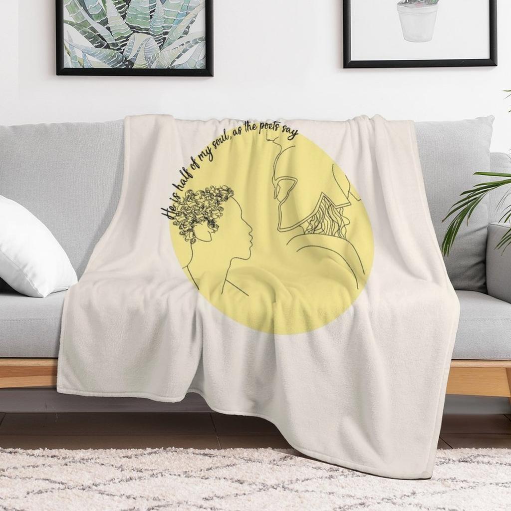 He Is Half of My Soul As the Poets Say Throw Blanket Year Round Soft Comfortable Blanket for Home