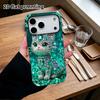 Phone Case: 2D Flat Design Suitable for iPhone 18, 17, 16, 15, 14, 13 Pro Film Protective Case, Couple Style, Gem Cat, Christmas and Halloween Gift