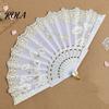 Pocket Fan Handheld Vintage Style Bright Color Exquisite Pattern Fine Workmanship Ultralight Collapsible Cloth Retro Chinese Folding Photography Prop