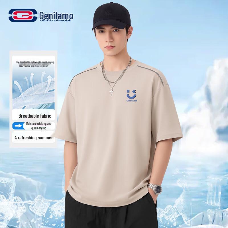 

GENIOLAMODE Men s Quick-Dry Casual T-Shirt XL