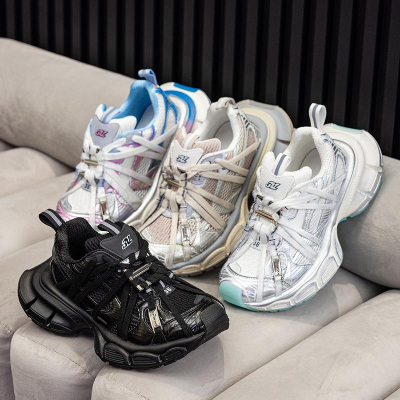 3XL popruhy pavoučí boty otec boty dámské 2025 jaro a léto nové barevné prodyšné platforma pár sportovní a volnočasové boty