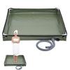 Foldable Camping Shower Pan Outdoor Shower Basin Enclosure Base Drainage Hole Basin Waterproof Tent Awning Bottom for Pet Bath