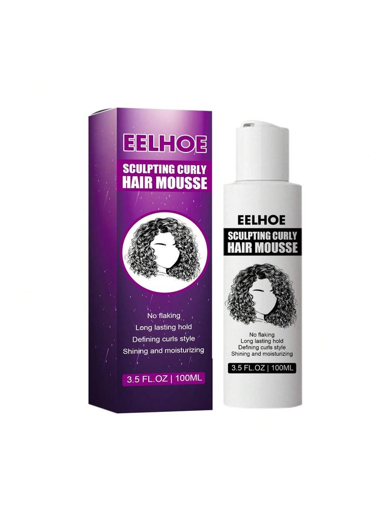 1Pc SCULPTING CURLY HAIR MOUSSE With 100ml No Flaking Long Lasting Hold Defining Curls Style Shining