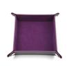 Game Hexagon Dice Rolling Folding Storage Tray Holder Creative Pu Leather Velvet Folding Tray Dice Mat Office Desktop Storage