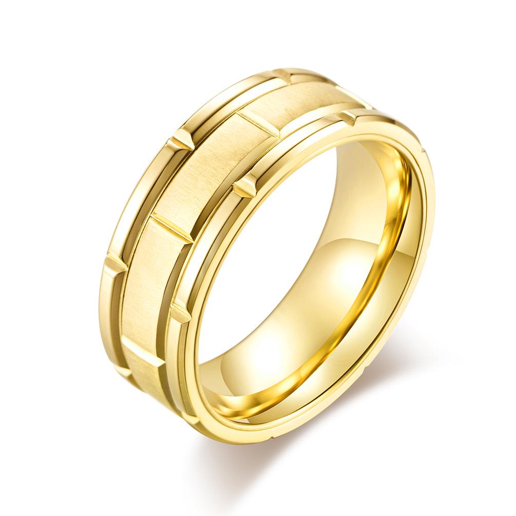 Titanium Steel Brushed Combination Ring, Simple Trendy Wedding Engagement Couple Pairing Ring