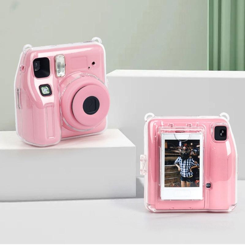 Clear Camera Protector For Camera Case With Photo Pocket And Customizable Shoulder Belt Sticker Solid Holder