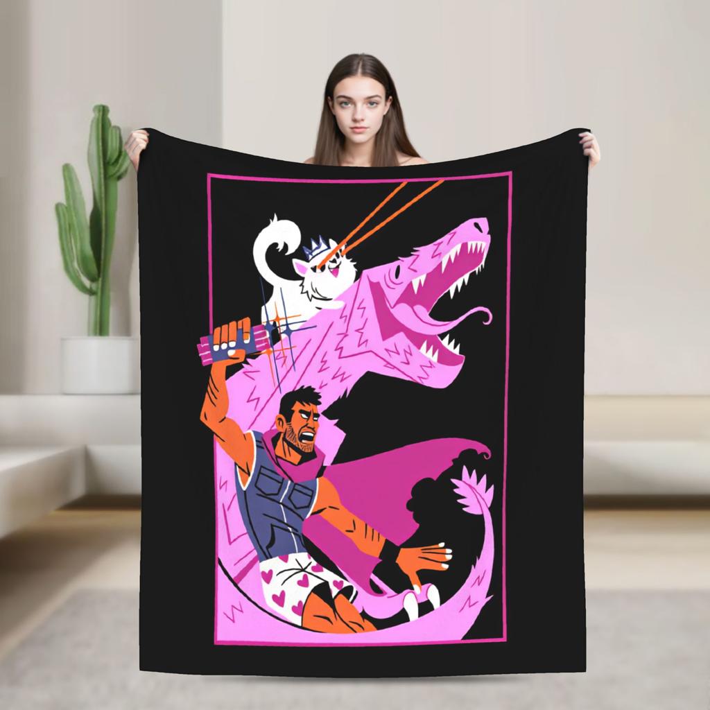 Dungeon Crawler Carl Blankets Soft Fluffy Plush Throw Blanket For Couch Bed Airplane Travel Flannel Bedspread Bed Cover