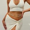 Lacteo Bohemia 3Pcs/Set Acrylic CCB Beads Imitation Pearl Waist Chain Mini Star Conch Alloy Belly Chain Summer Jewelry Gift New