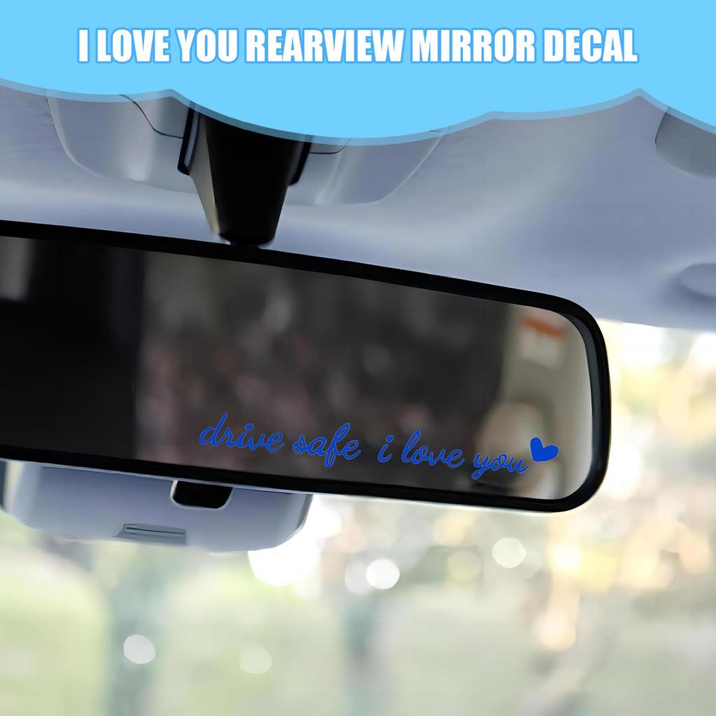 Bilspegeldekal Kör försiktigt Jag älskar dig Backspegeldekal Söta Fordonstillbehör För Instrumentpanel Vindruta Fönster Scooters