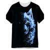 Pánské tričko se zvířecím vzorem 3D Šavlozubý tygr s krátkým rukávem Módní přizpůsobené tričko Retro Volné oversized oblečení