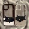 Cartoon Black Cat Phone Case for IPhone 16 13 15 Cover for 12 11 14 Pro Max 13 12Mini 14 15 Plus Hard PC Shells Fundas