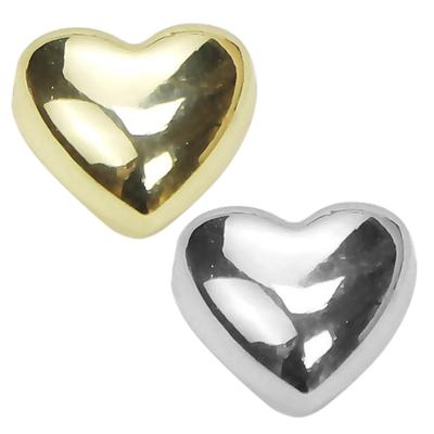 Perles en Métal Pendentif Cœur Large Breloque Cœur 3D pour Fabrication de Bijoux Charms Cadeaux DIY Bracelets Collier Perle Cœur avec Trou