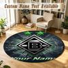 Round Rug Custom NameBorussia Mönchengladbach Pattern Non Slip Carpet Home Floor Decor