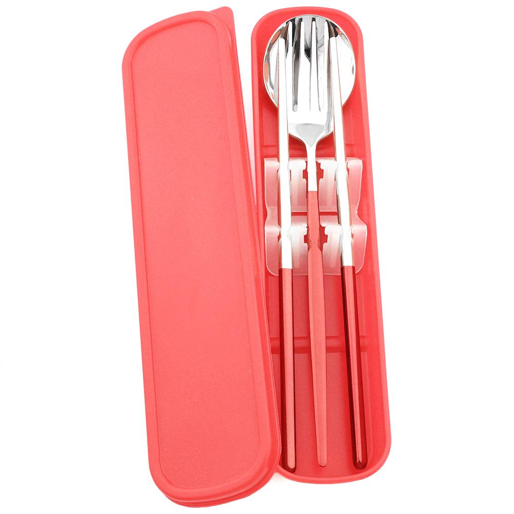 Gold Geschirr Set Reise Camping Besteck Gabel Löffel Stäbchen Set Geschirr Mit Tragbare Box Edelstahl Besteck Set