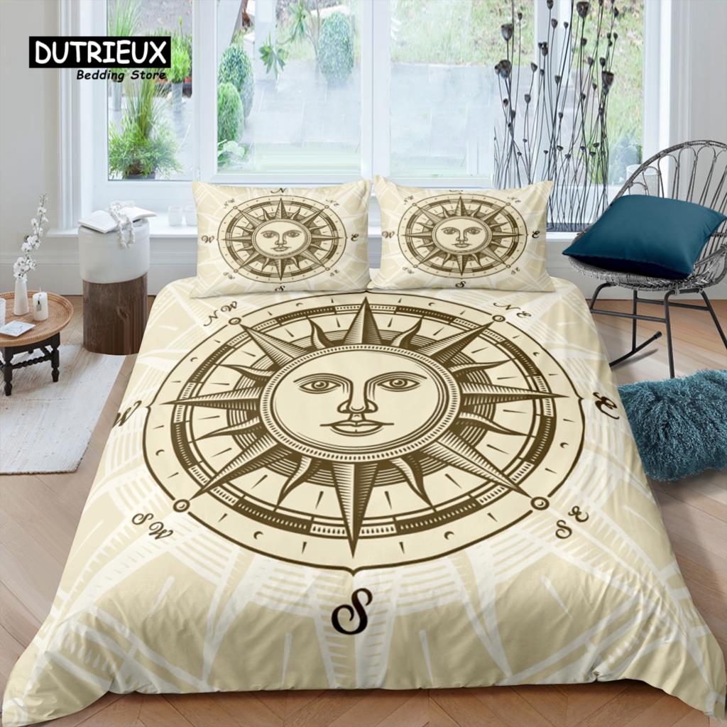 Home Living Luxury 3D Sun and Moon Bedding Set Duvet Cover Set Pillowcase Kids Bedding Set Queen and King EU/US/AU/UK Size