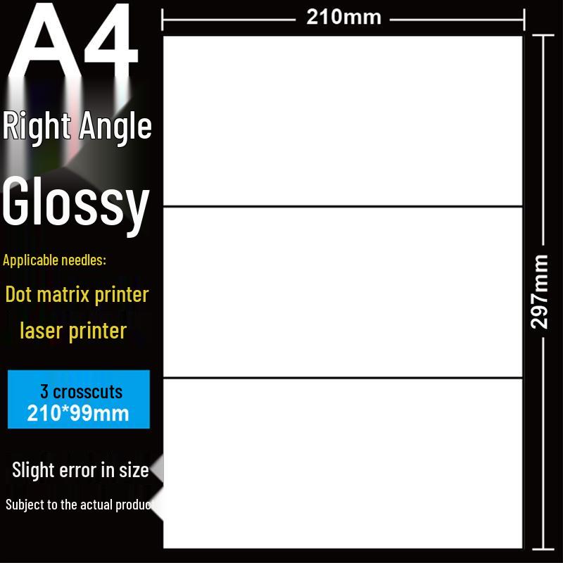 A4 Matte Self-Adhesive Printing Paper - 100 Sheets