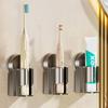 3Pcs Reusable Toothbrush Storage Base Wall Mounted Toothpaste Storage Rack  Bathroom