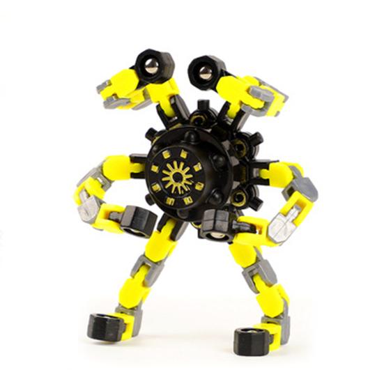 Deformation Spinning Top Toy Portable Stress Relief Fingertip Mechanical Gyro Educational Chain Spinner Sensory Toy Kids Adults Birthday Gift
