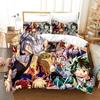 Luxury New 3D Print New Japan Anime My Hero Academia Printed Bedding Set Cartoon Duvet Covers Bedding Set Bedclothes Bed Linen