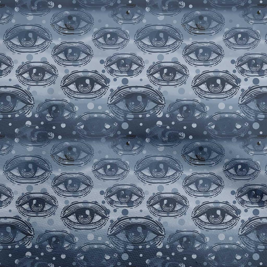 oneOone Cotton Flex Gray Fabric Conversational Eye Dress Material Fabric Print Fabric By The Yard 40 Inch