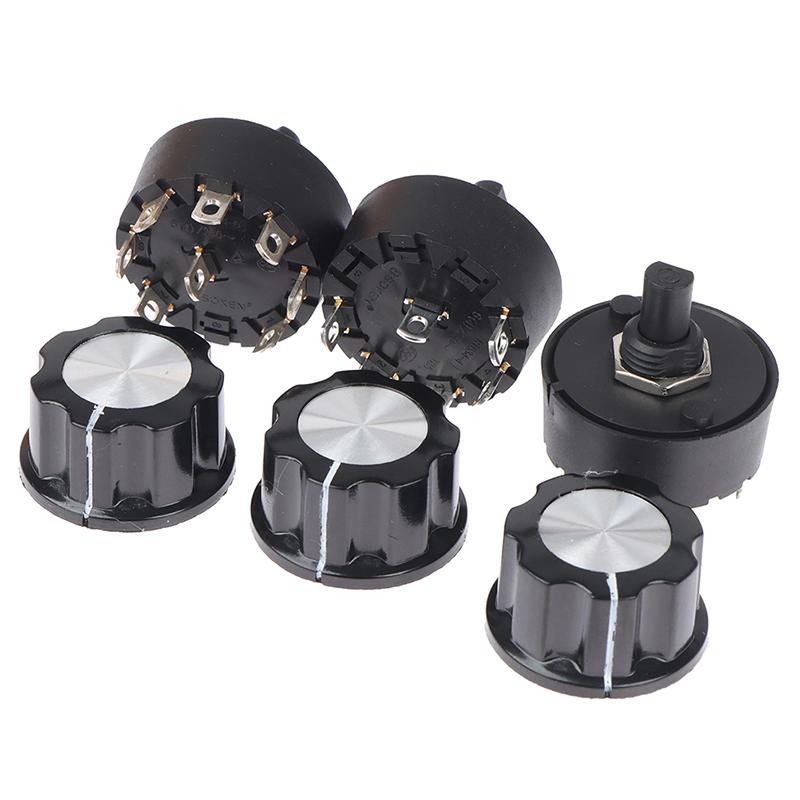 1Pcs 2/3/4/5/6/7/8 Gear With Knob Cap Rotary Gear Switch 6A 250V Power Switch