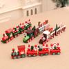 Hand Carved Wooden Holiday Train Display Toy Ornament For Seasonal Home Decoration And Decorative Kids Room Accent
