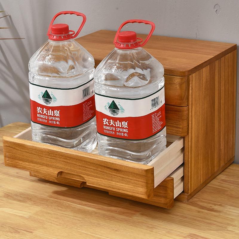 Drawer Type Storage Box Wood Organizer Boxes Luxury Desk Accessory Organization Case Multifunctional Organizing Cases Furniture