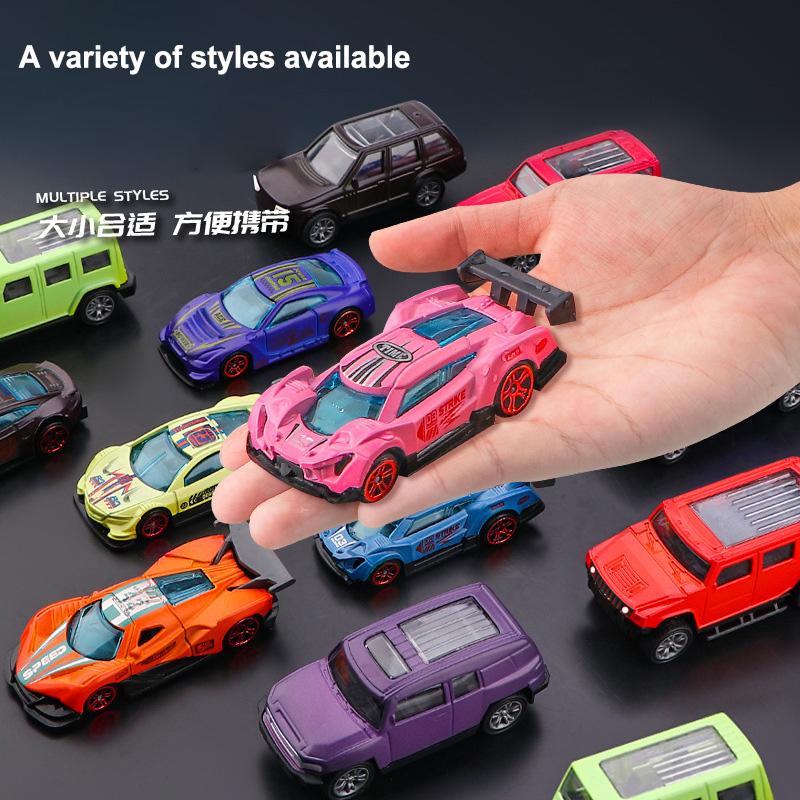 New 1:64 Temperature-sensitive Color-changing Alloy Car Model 6PCS Cool Inertia Pull-back Alloy Sports Car Toy Children's Gift