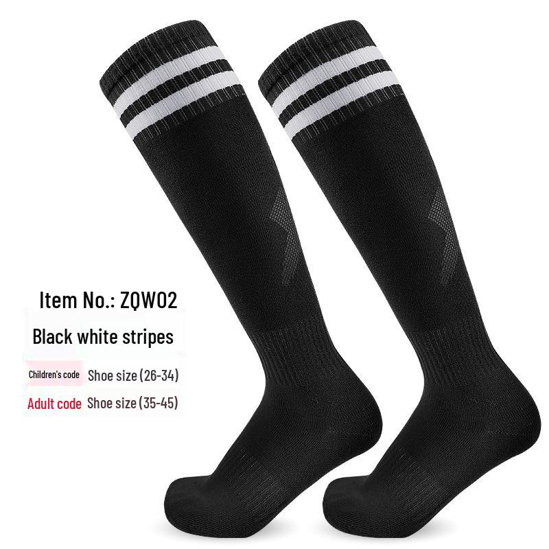 Non-Slip Over-the-Knee Sports Football Socks - Adult & Kids, Thick Towel Material Adult Free Size