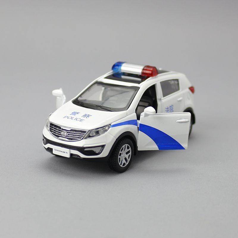 Simulation Police Alloy Car With Double Doors Model Toy For Collection
