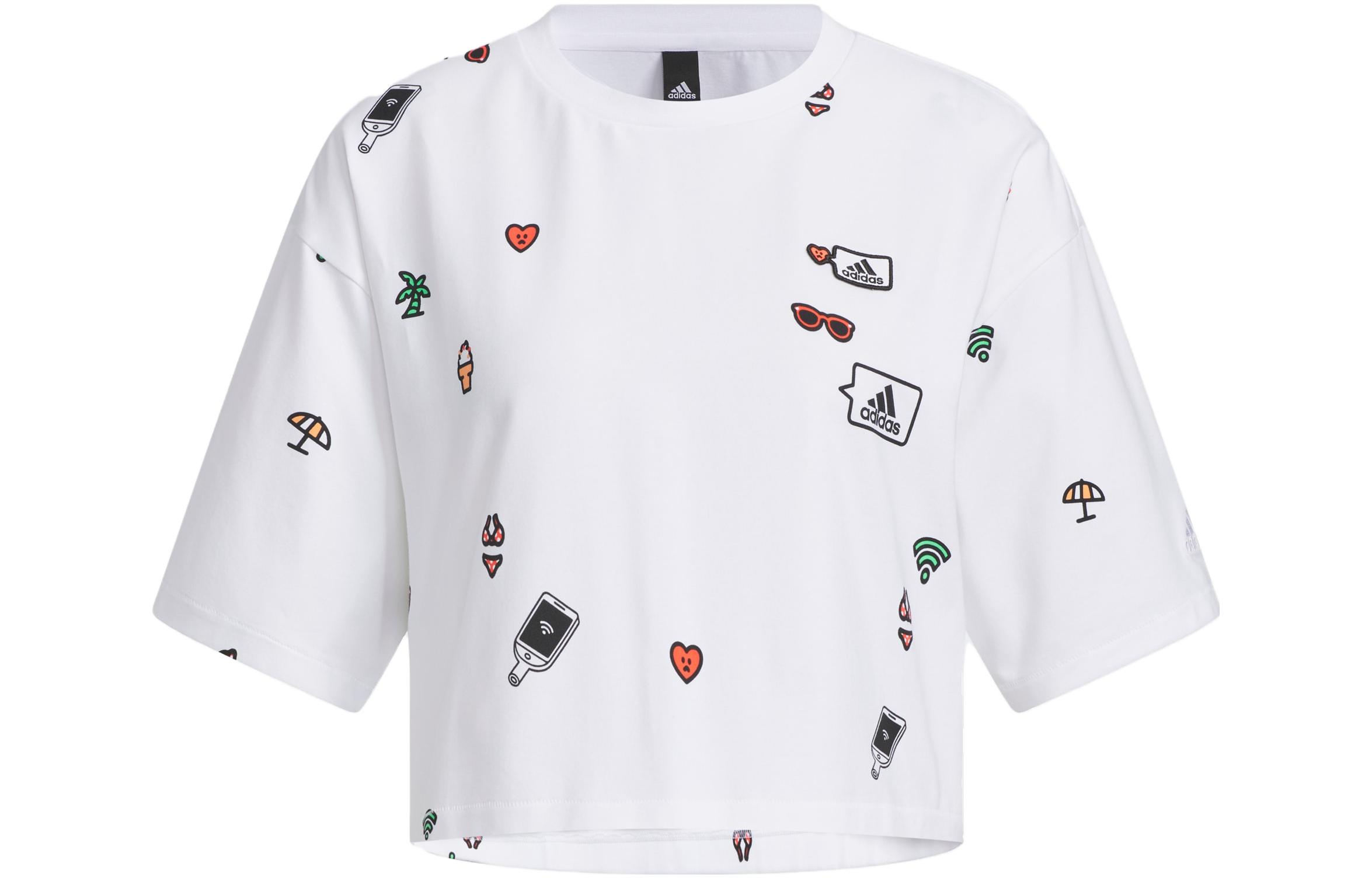 adidas Women s Graphic Print Tee Logo HY2829 XL