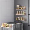 Wall Mounted Magnetic Spice Rack Punch Free Kitchen Storage Shelves  Living Room
