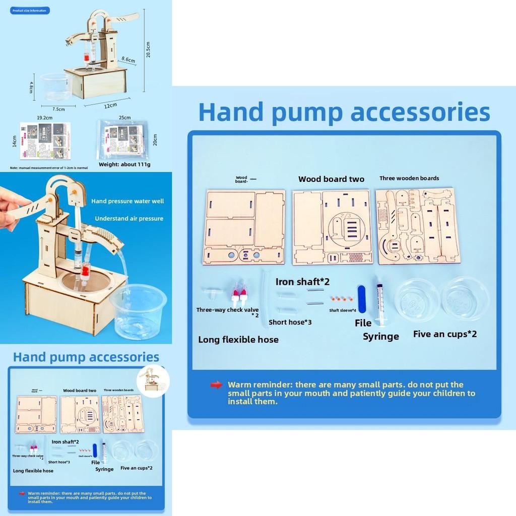 Science Experiment Diy Hand Pump Kit For Kids Educational Science Toys