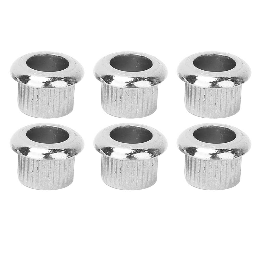 6Pcs Metal Guitar Tuner Conversion Bushings Adapter Ferrules Repairing Accessories