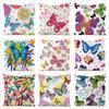 The Nordic Colorful Butterfly Series Digital Printing Short Plush Pillow Covers For Car Sofa Office Cushion Cover Home Goods