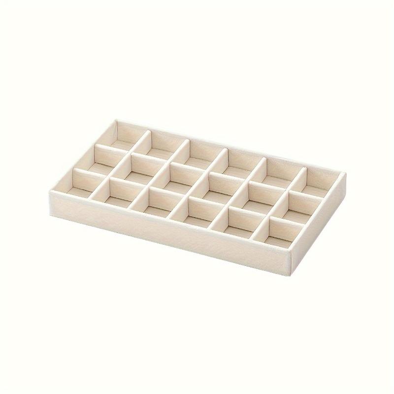 4 Pack Velvet Jewelry Organizers Featuring Multi-Section Display Board for Rings Earring Bracelet Necklaces Brooches and Watches