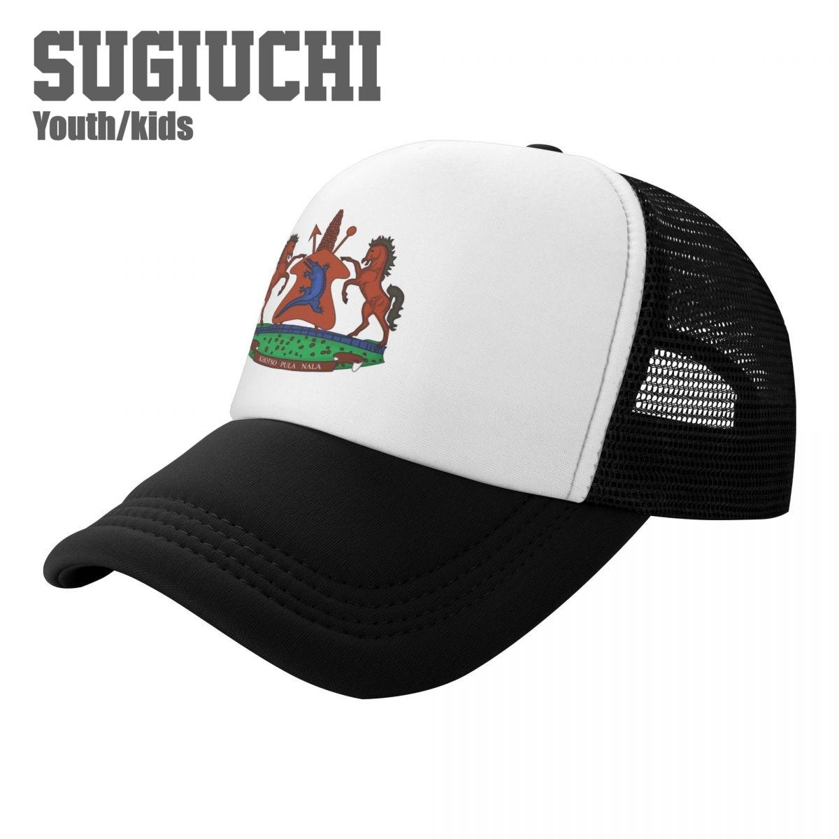 

Kids Mesh Cap Hat Lesotho Emblem Baseball Caps for Youth Boys Girls Pupil Children s Hats Outdoor Sports Unisex